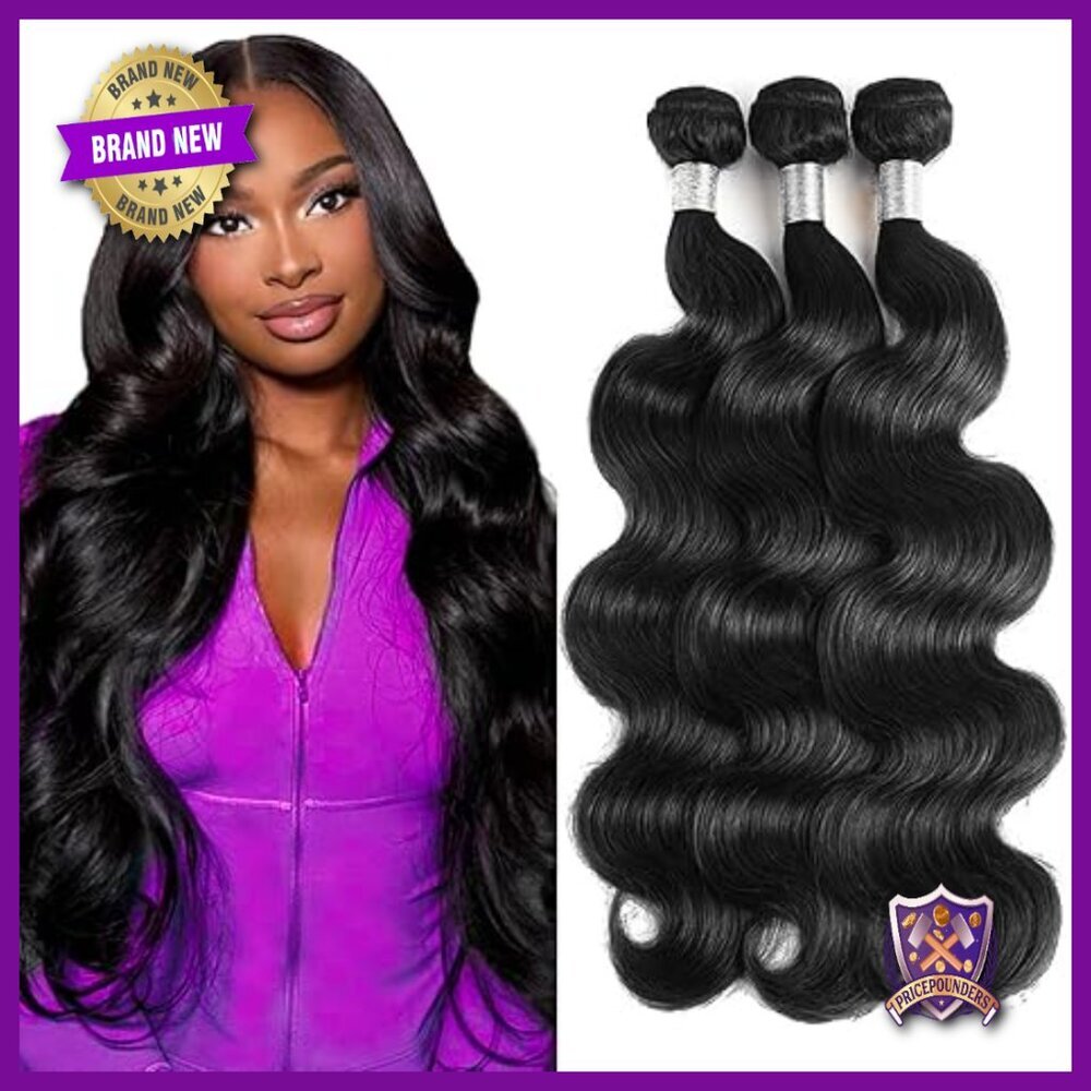 100% Brazilian Virgin Human Hair Extensions Body Wave 3 Bundles 18-22 Inch